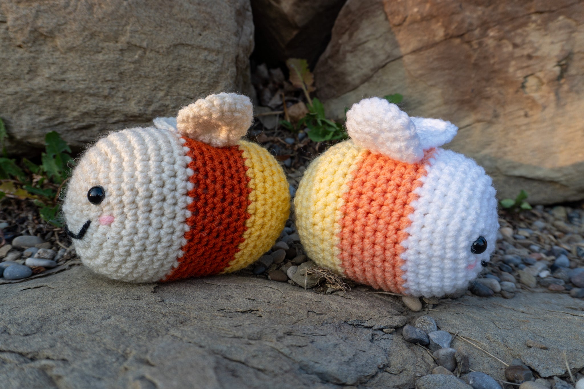 Original Holiday Bee - Customizable Handmade Crochet Amigurumi Bee
