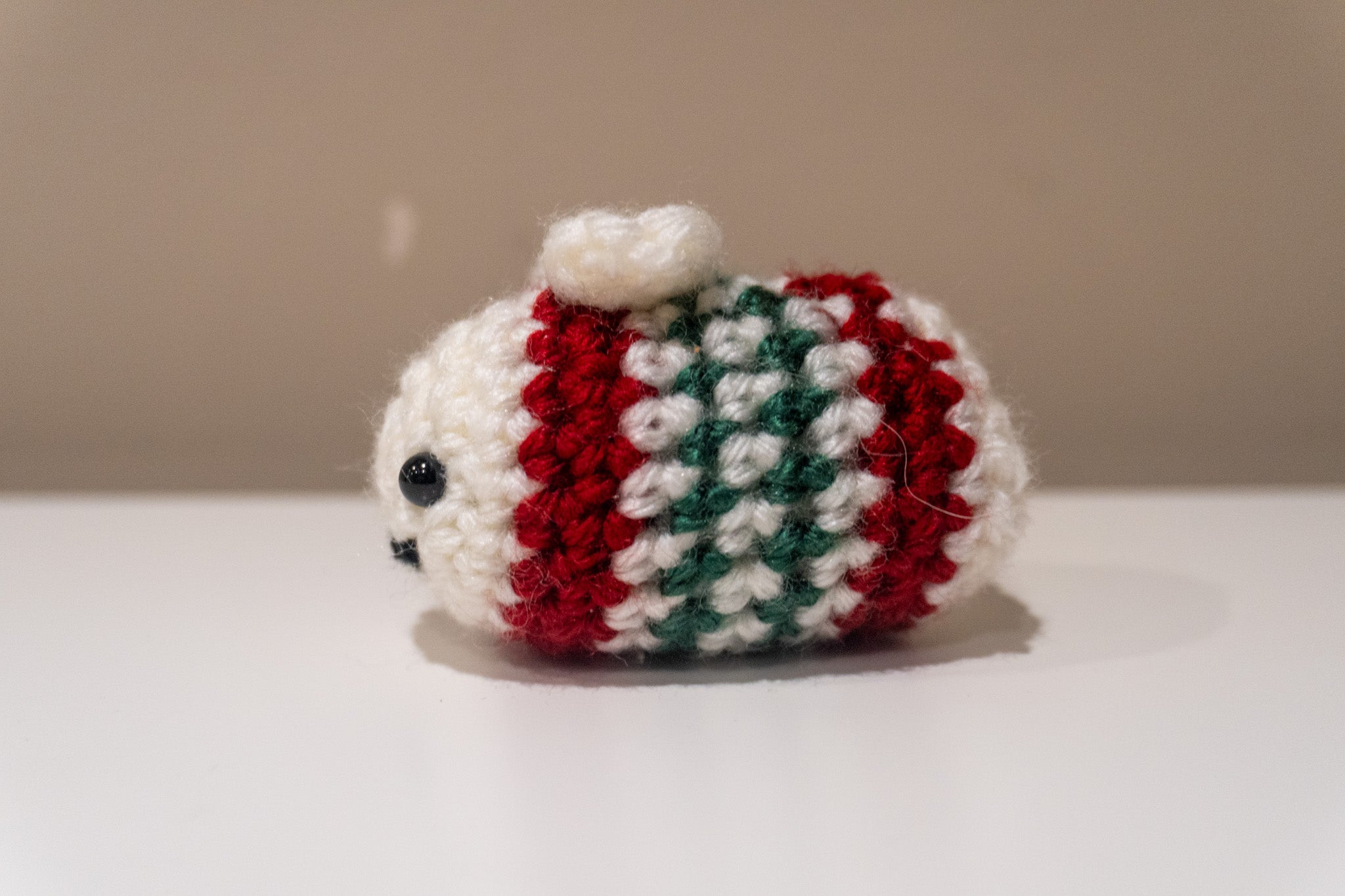 Mini Holiday Bee - Handmade Amigurumi Plushie