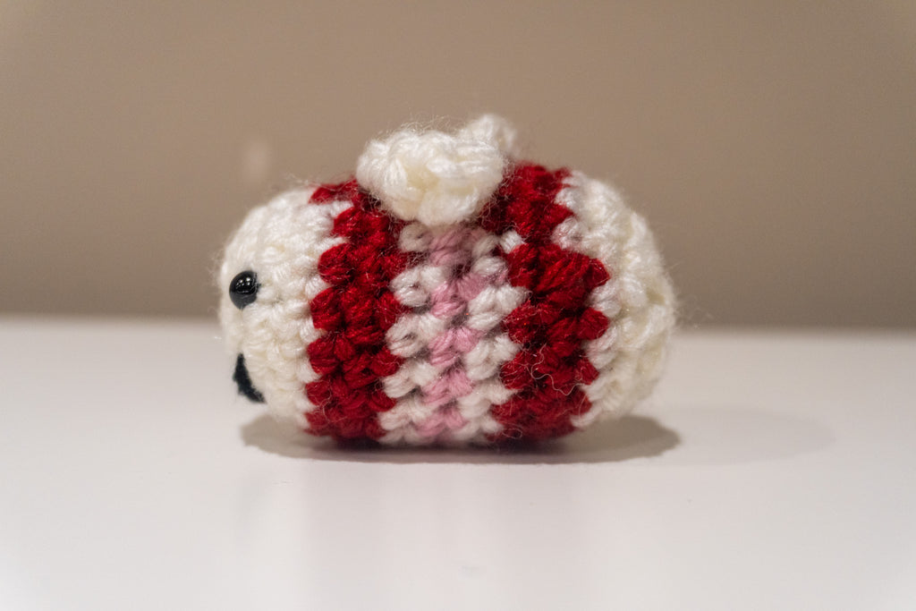 Mini Holiday Bee - Handmade Amigurumi Plushie