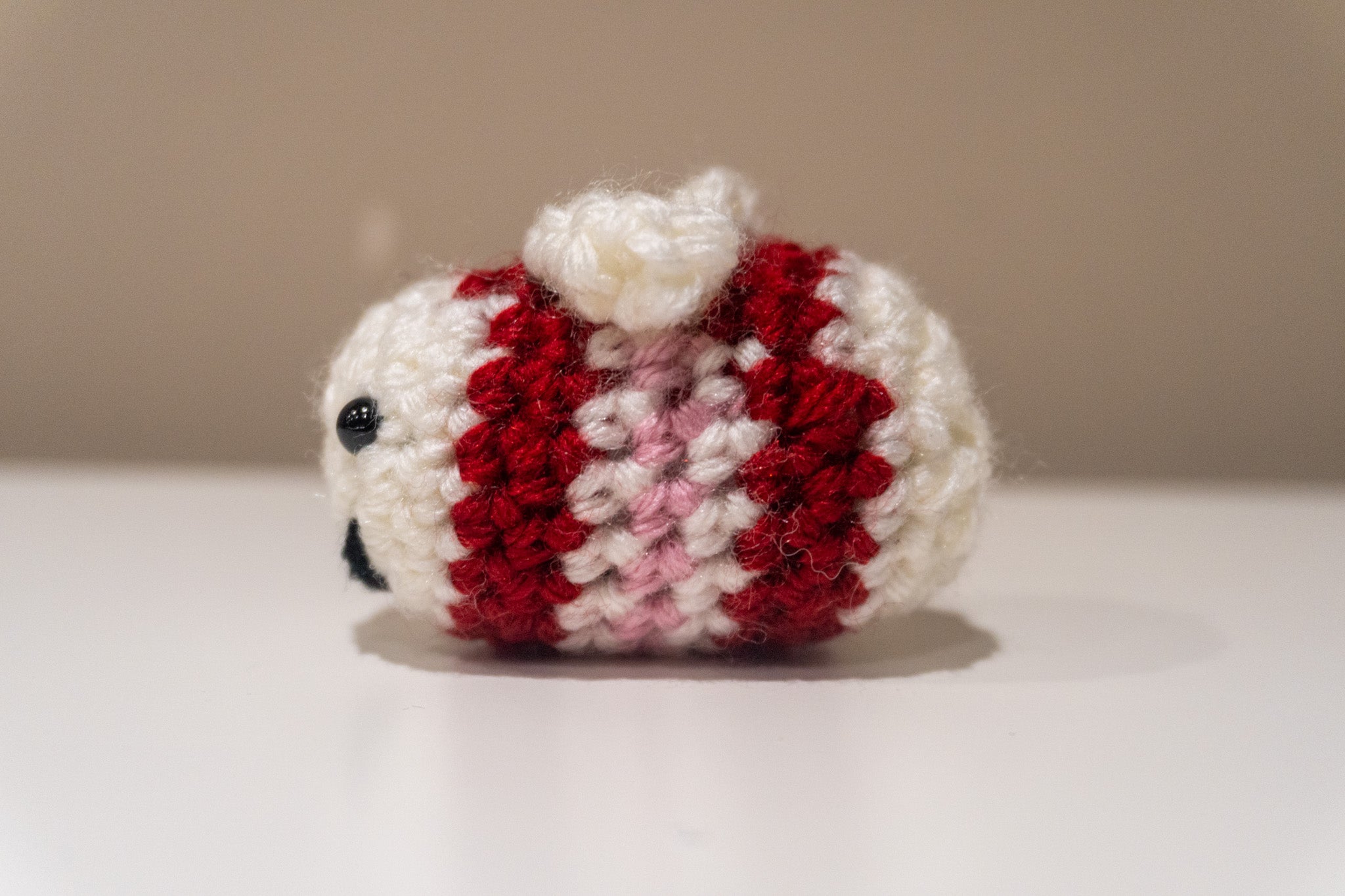 Mini Holiday Bee - Handmade Amigurumi Plushie