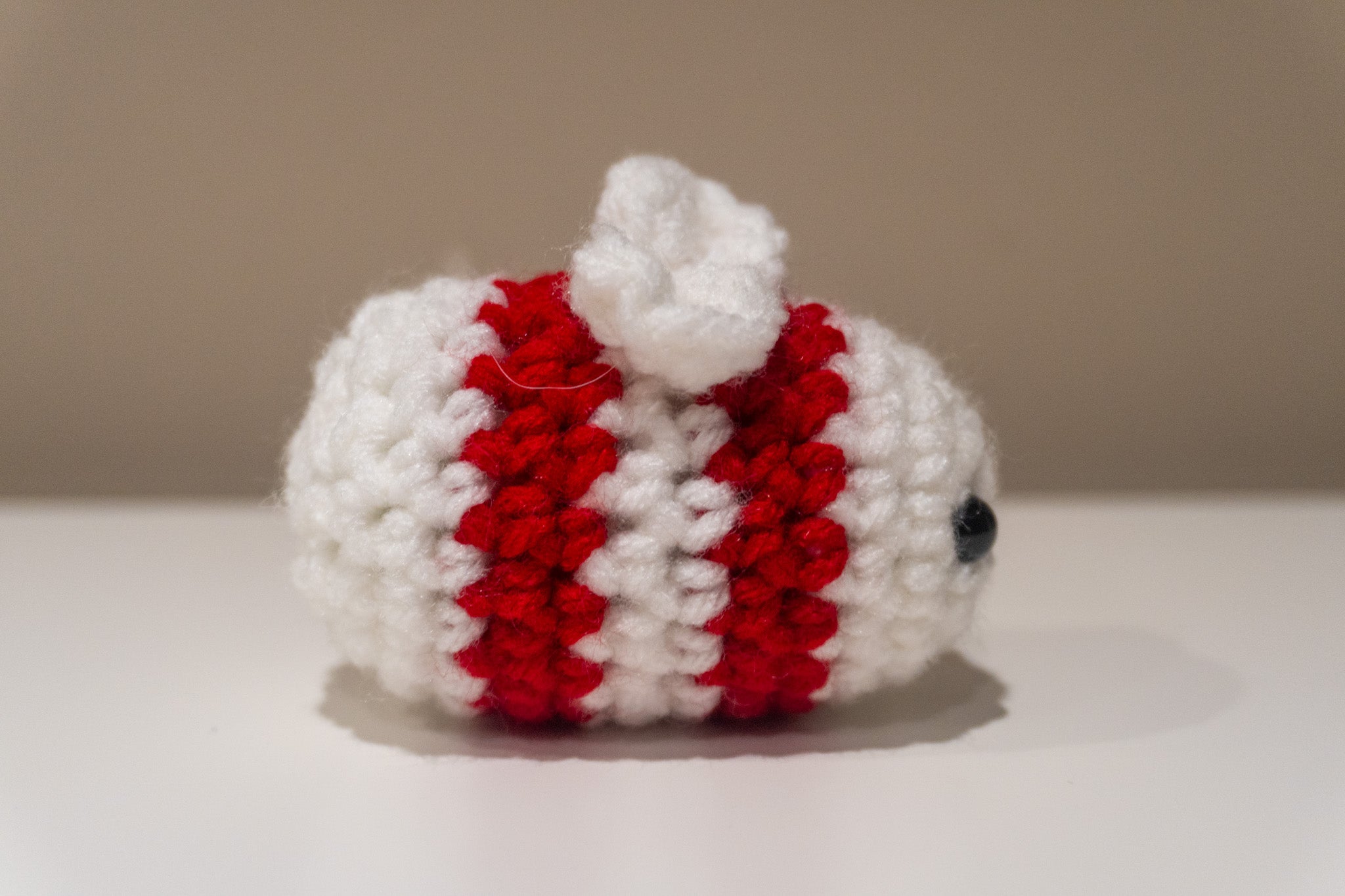 Mini Holiday Bee - Handmade Amigurumi Plushie