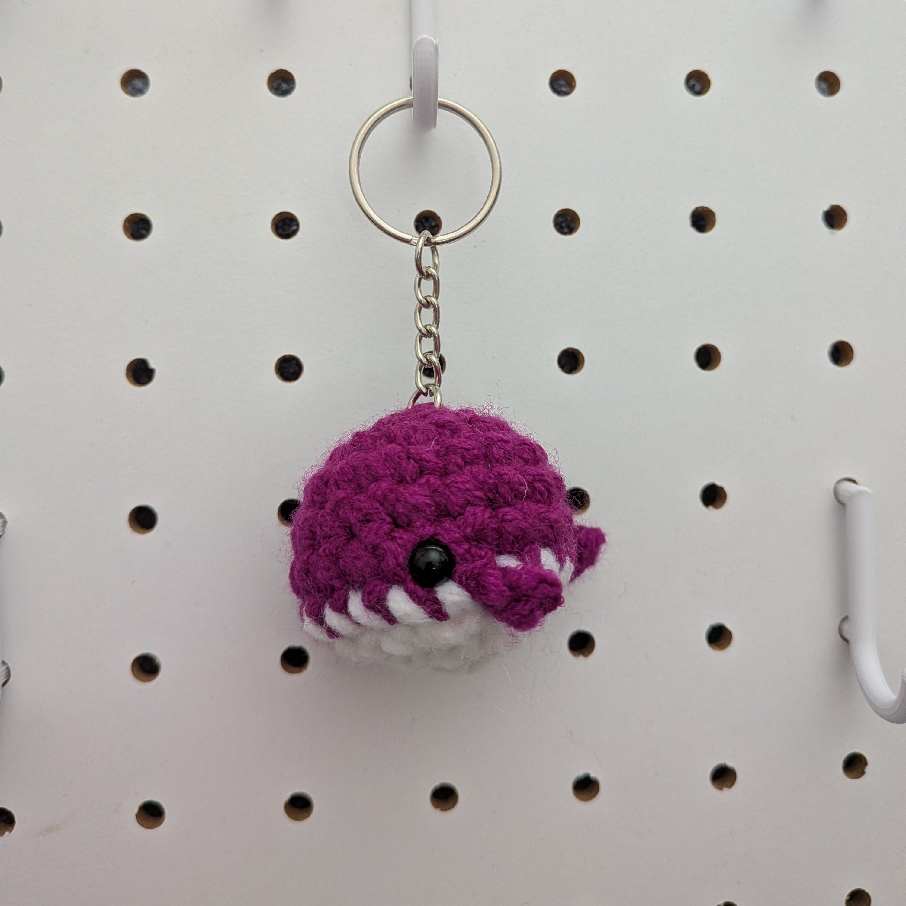 Whale Keychain - Handmade Crochet Plushie Keychain