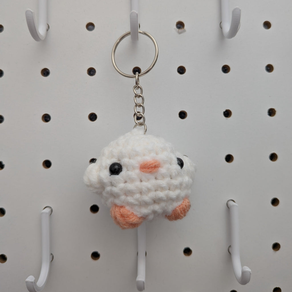 Bird Keychain - Handmade Crochet Plushie Keychain
