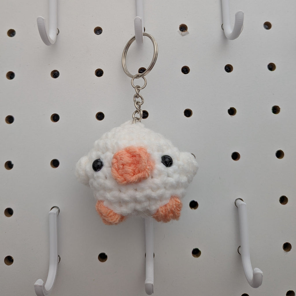 Bird Keychain - Handmade Crochet Plushie Keychain