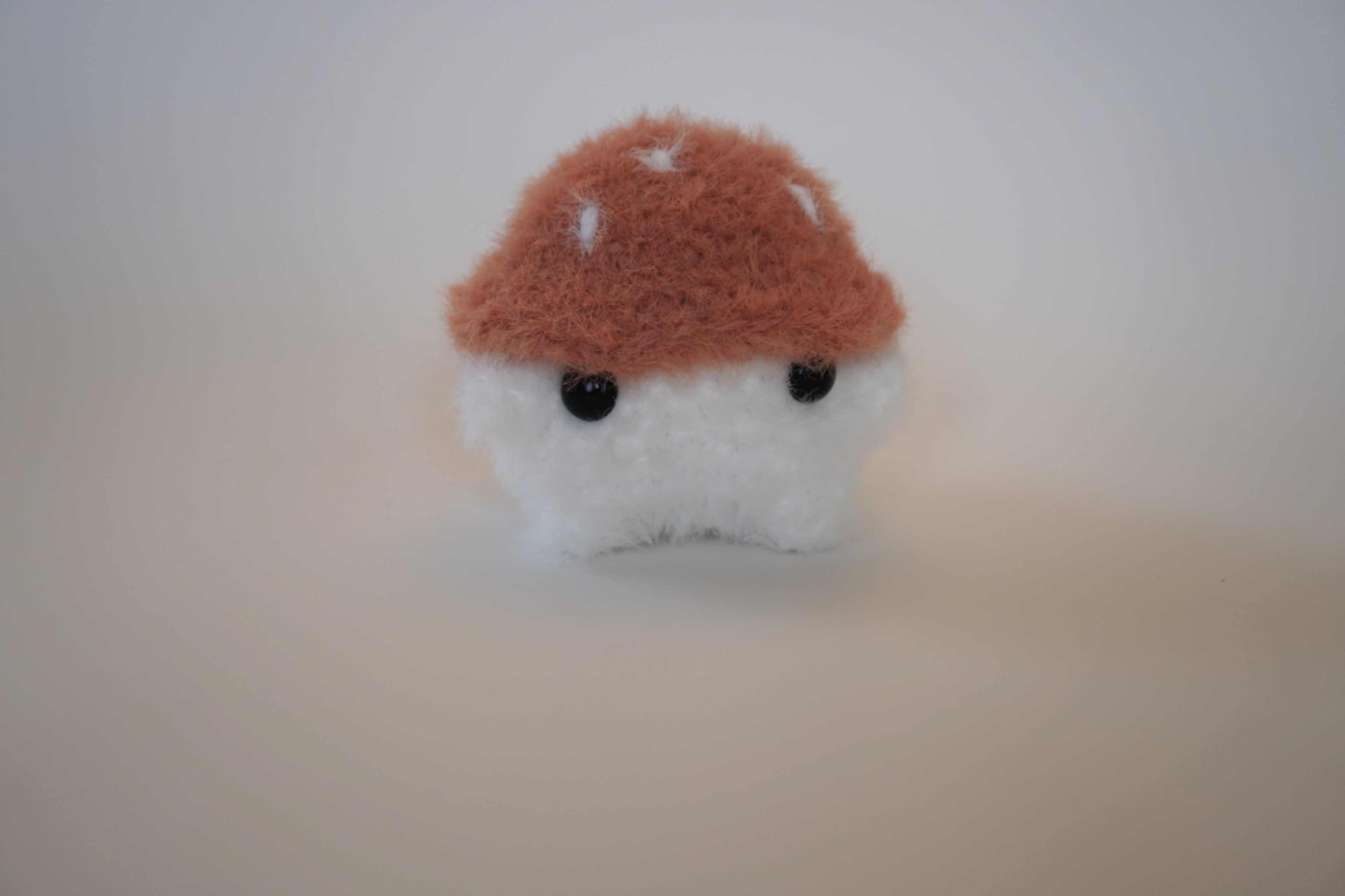 Fuzzy Mushroom Guy - Handmade Crochet Plushie