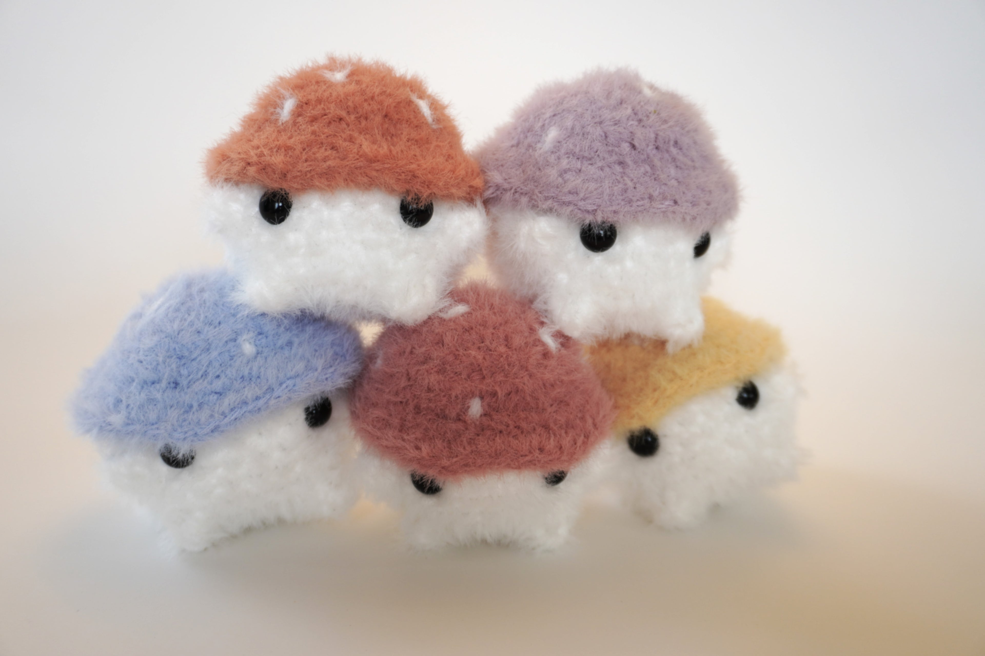 Fuzzy Mushroom Guy - Handmade Crochet Plushie