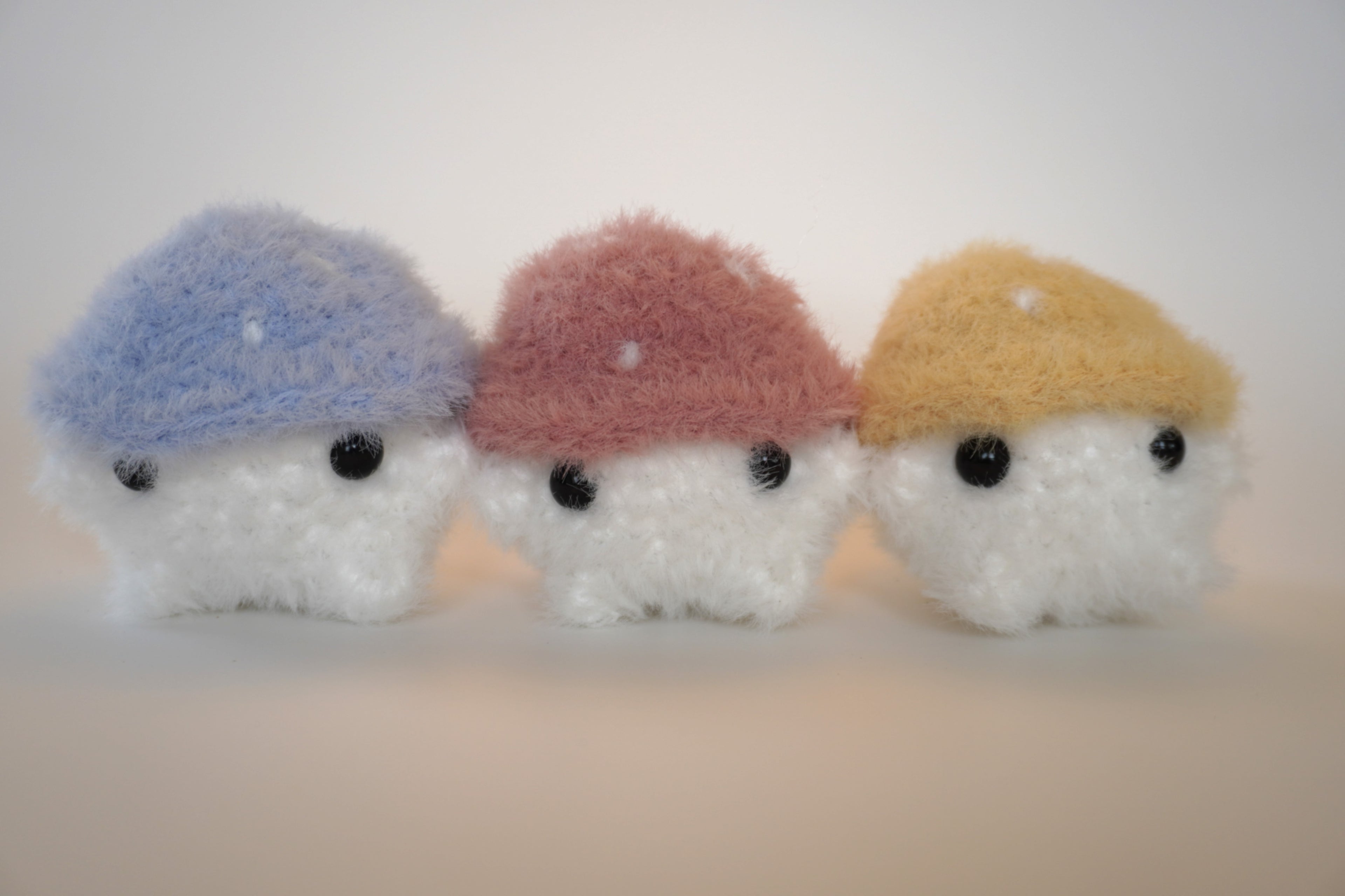 Fuzzy Mushroom Guy - Handmade Crochet Plushie