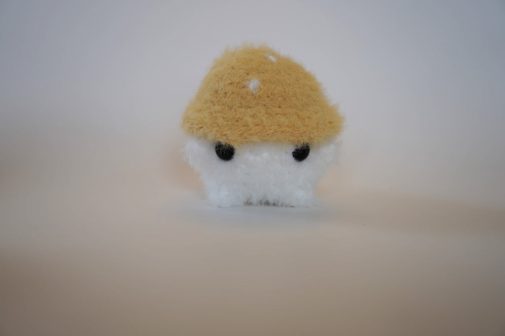 Fuzzy Mushroom Guy - Handmade Crochet Plushie