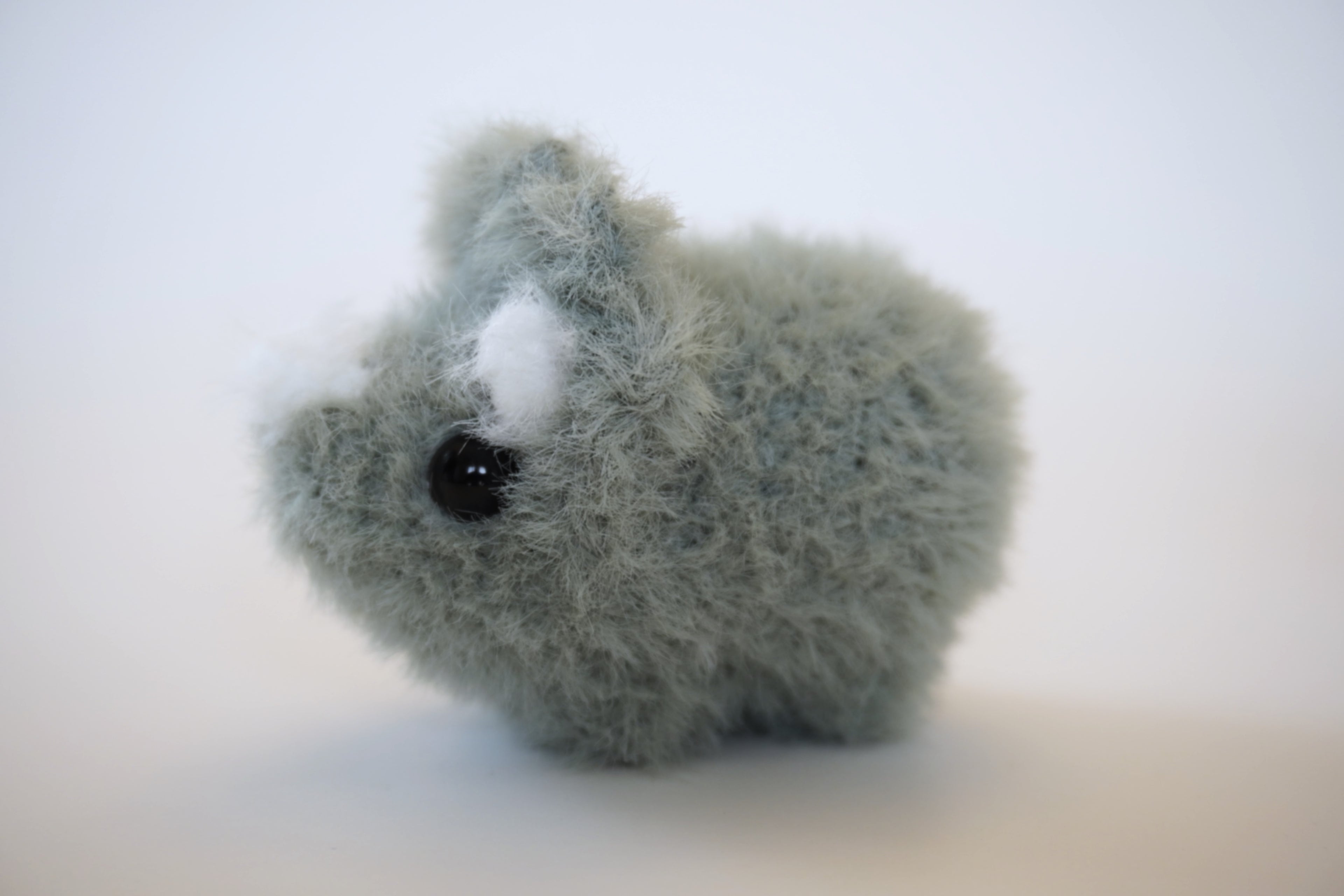 Fuzzy Mini Triceratops - Handmade Crochet Plushie