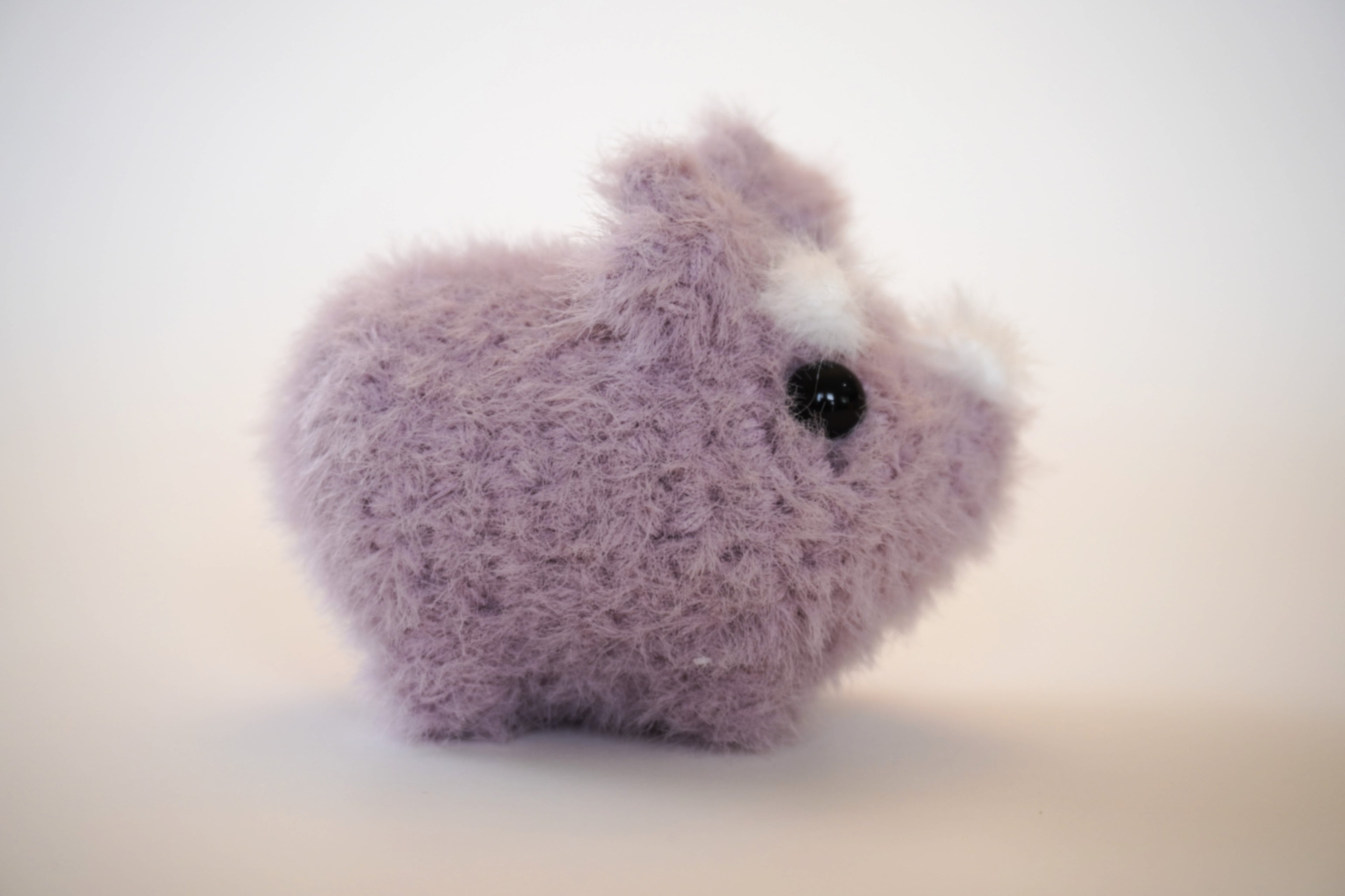 Fuzzy Mini Triceratops - Handmade Crochet Plushie