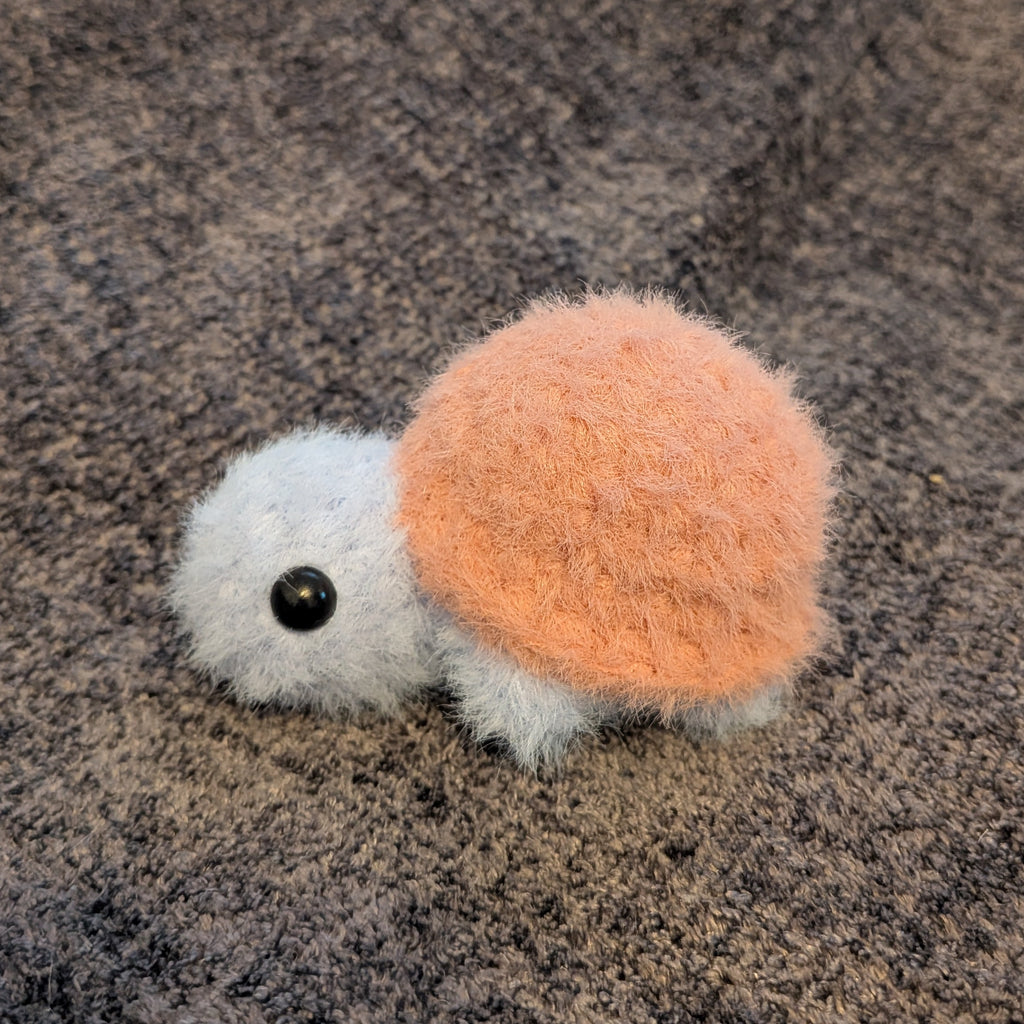 Fuzzy Mini Turtle - Handmade Crochet Plushie