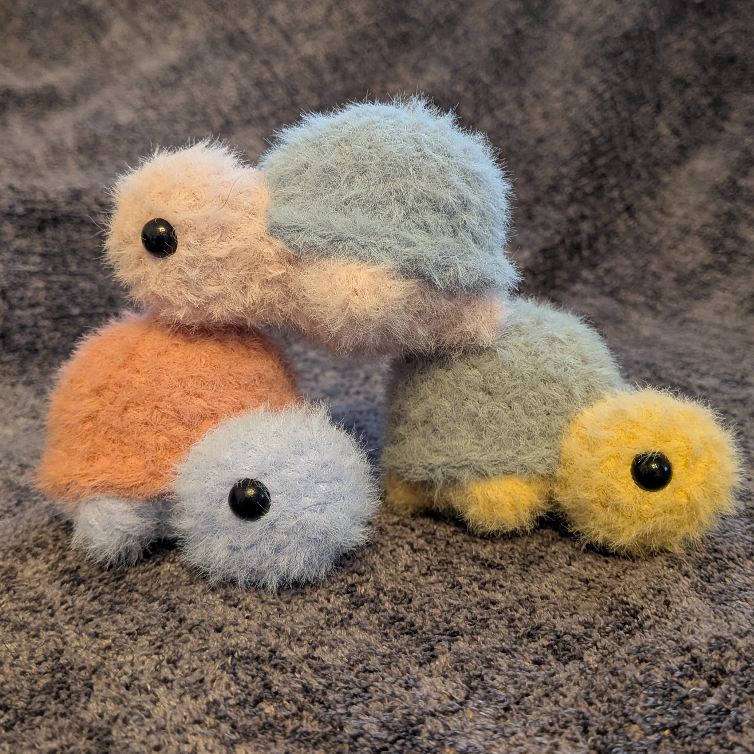Fuzzy Mini Turtle - Handmade Crochet Plushie