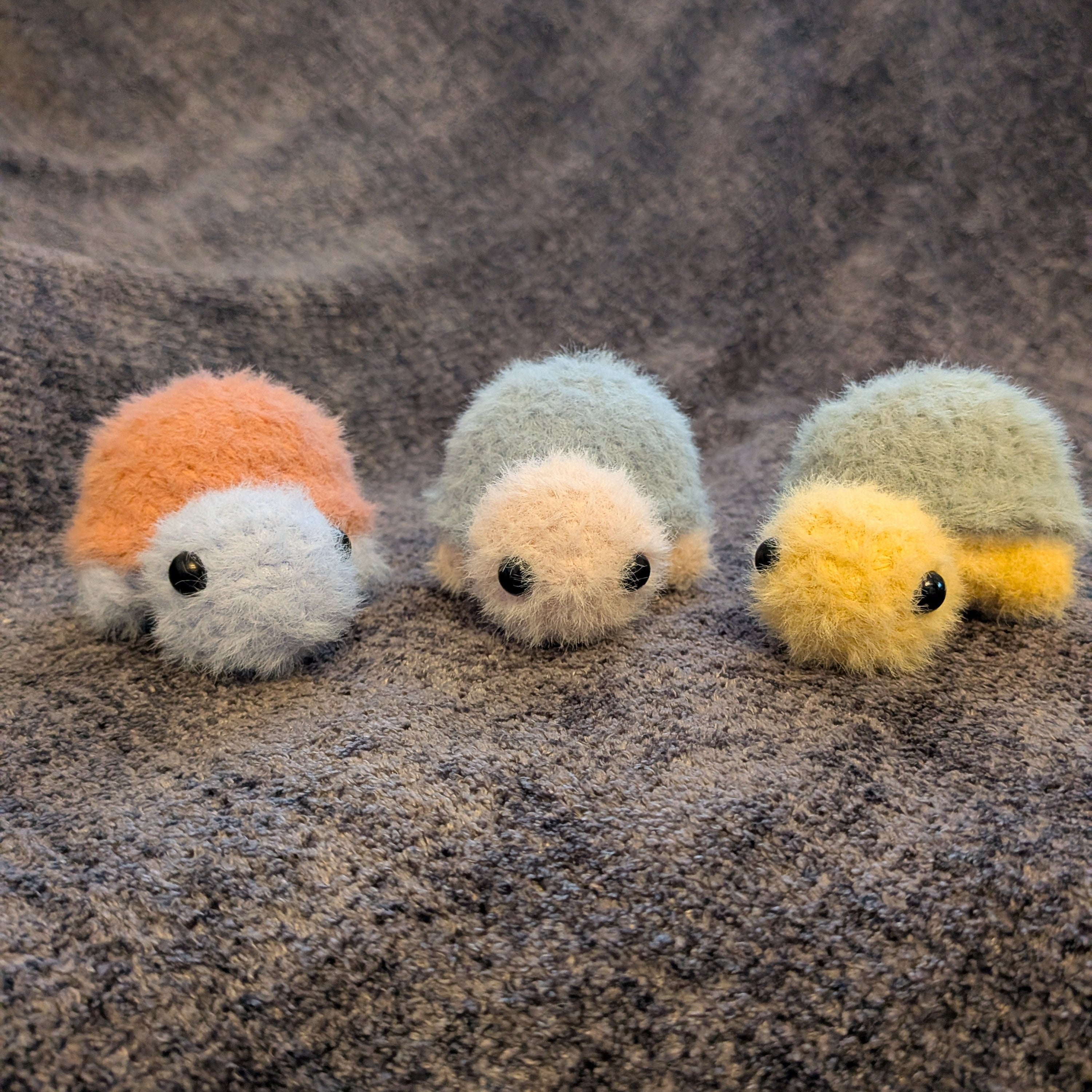 Fuzzy Mini Turtle - Handmade Crochet Plushie
