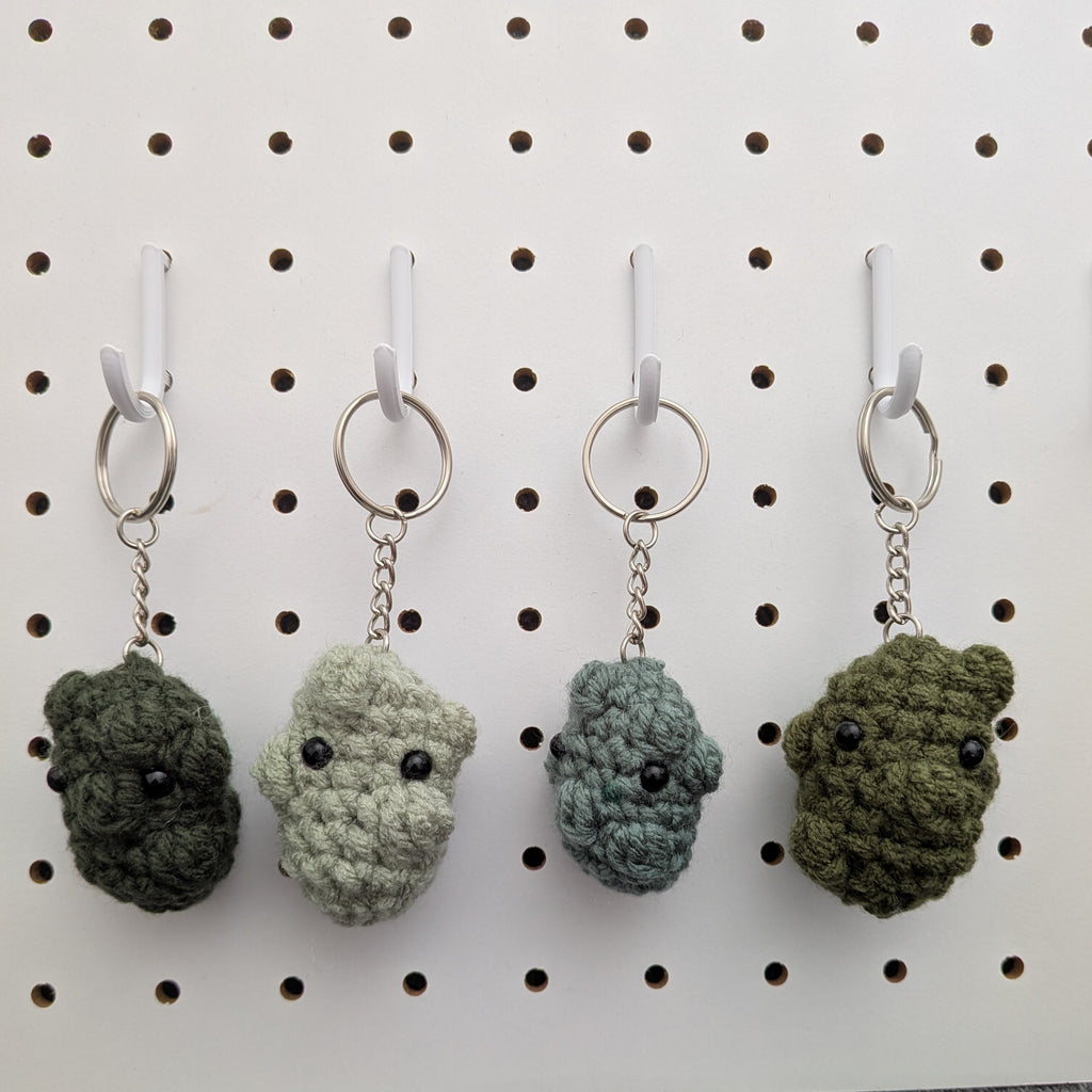 Pickle Keychain - Handmade Crochet Plushie Keychain