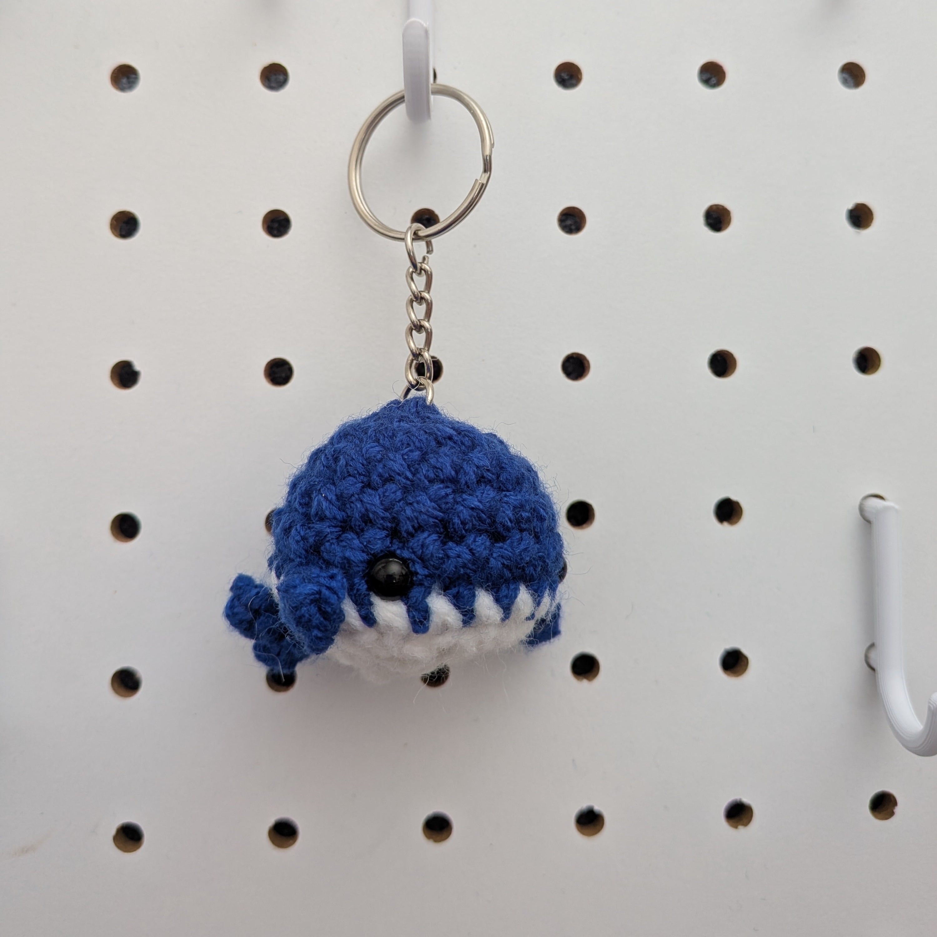 Whale Keychain - Handmade Crochet Plushie Keychain
