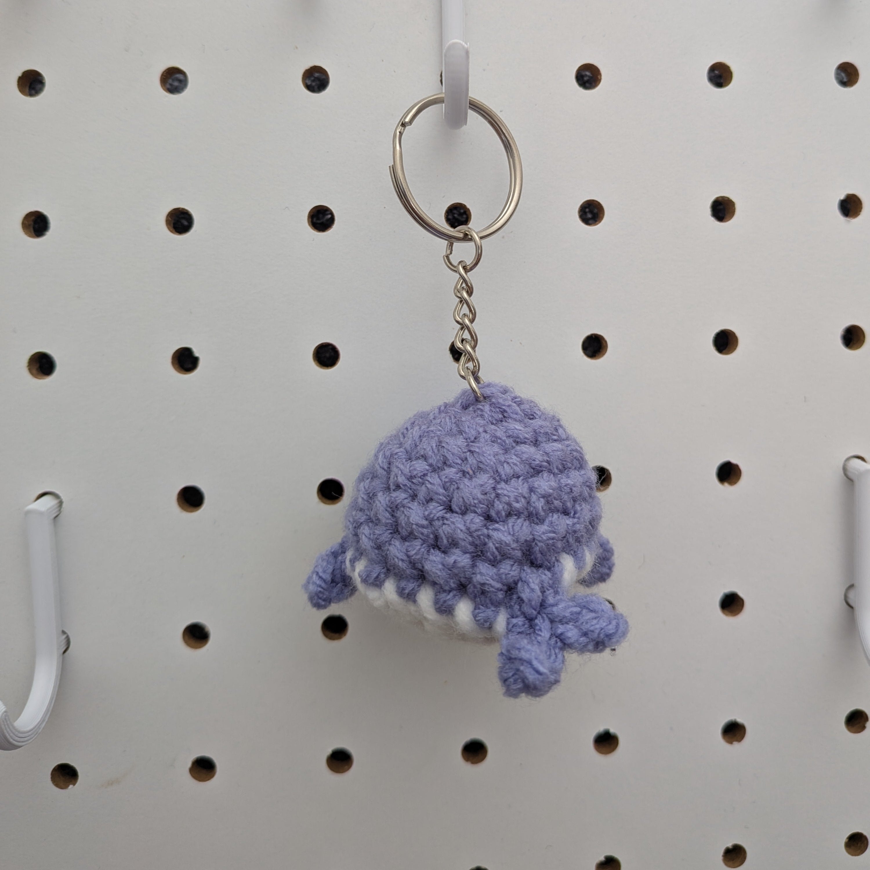 Whale Keychain - Handmade Crochet Plushie Keychain