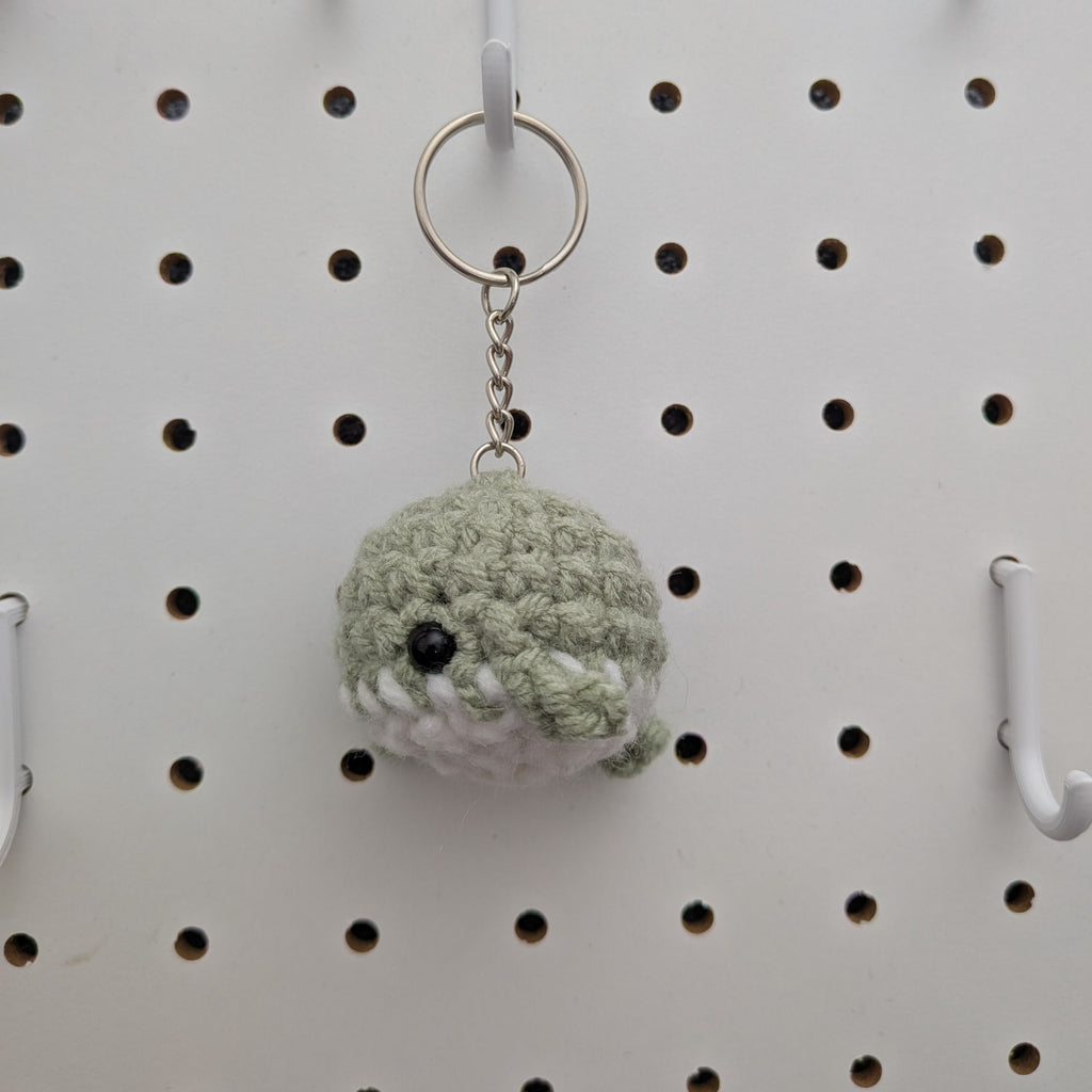 Whale Keychain - Handmade Crochet Plushie Keychain