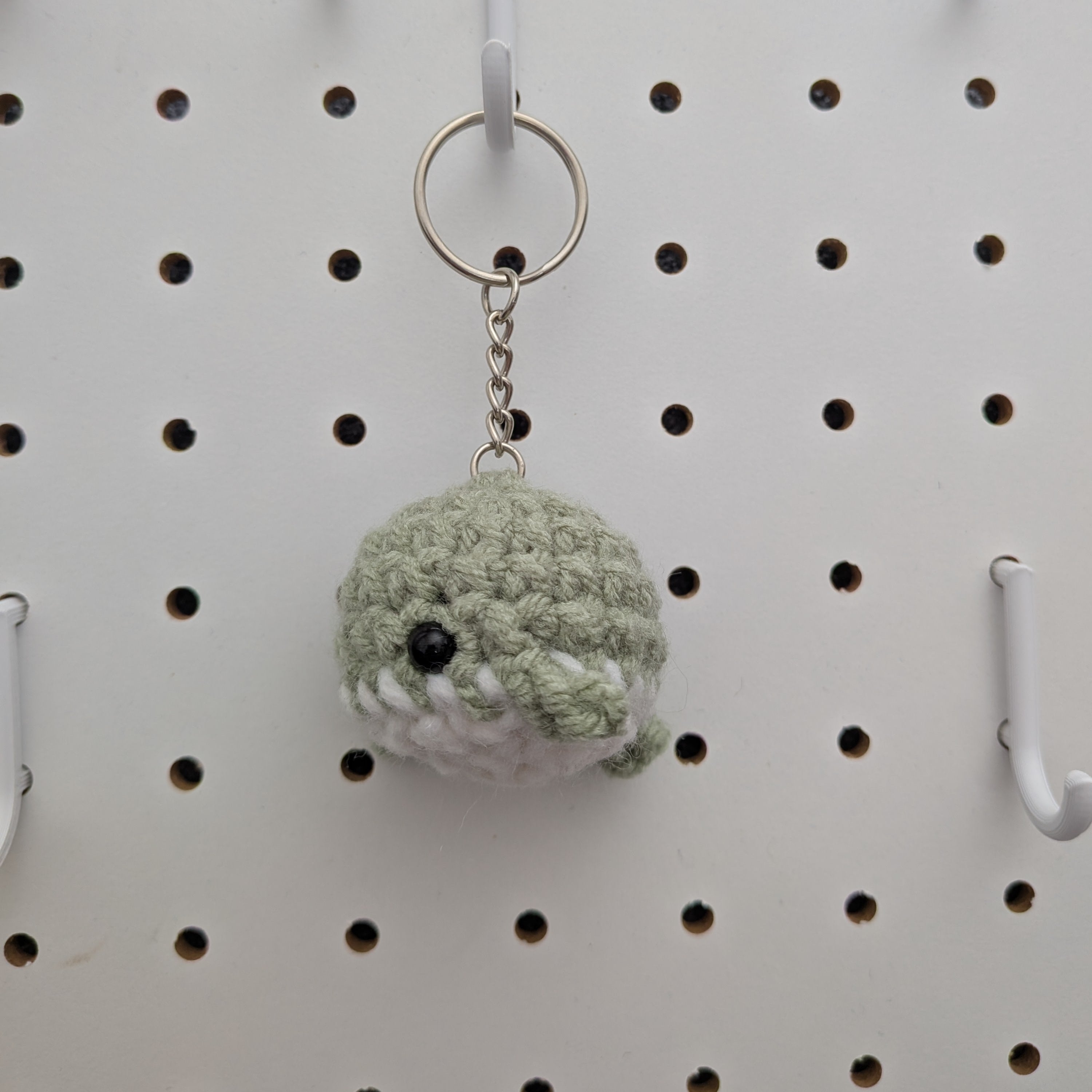 Whale Keychain - Handmade Crochet Plushie Keychain