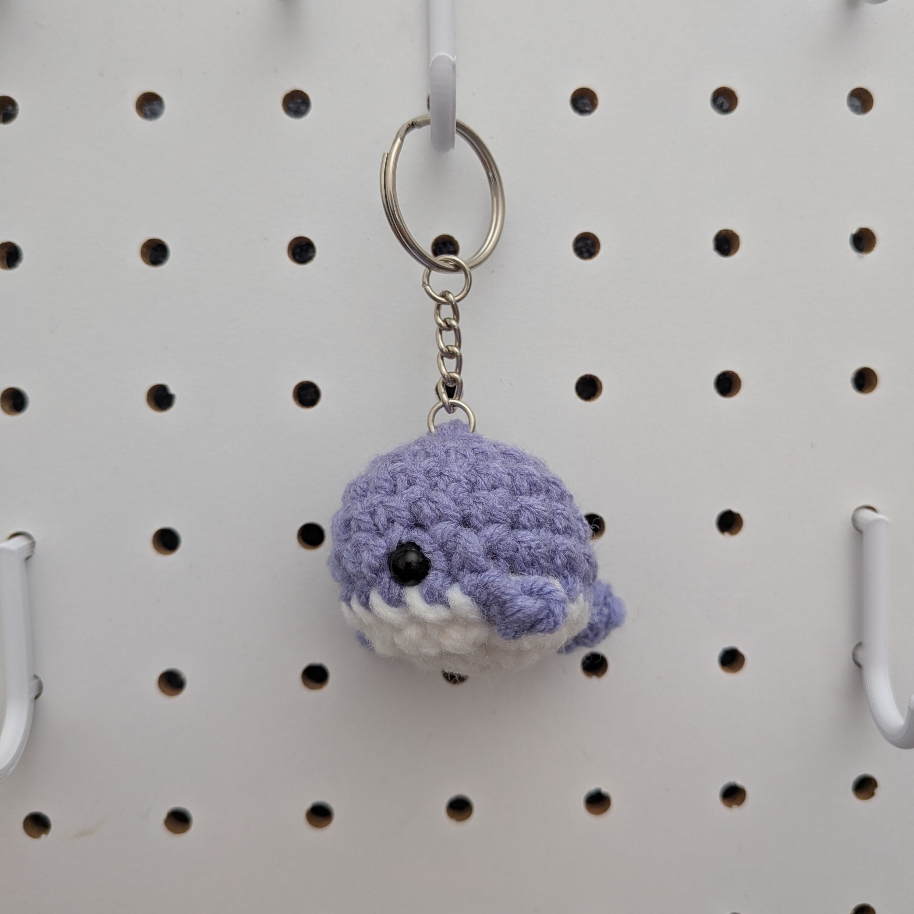 Whale Keychain - Handmade Crochet Plushie Keychain